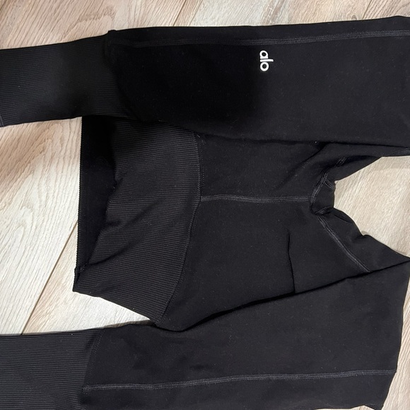 ALO Yoga Women’s Alosoft lounge leggings black extra small $114 XS - Picture 8 of 11